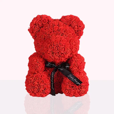 L'ours en roses artificielles